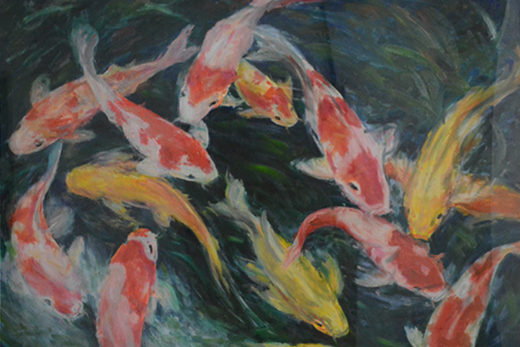 「魚水和諧」繪者蕭嘉生