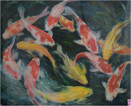 「魚水和諧」繪者蕭嘉生