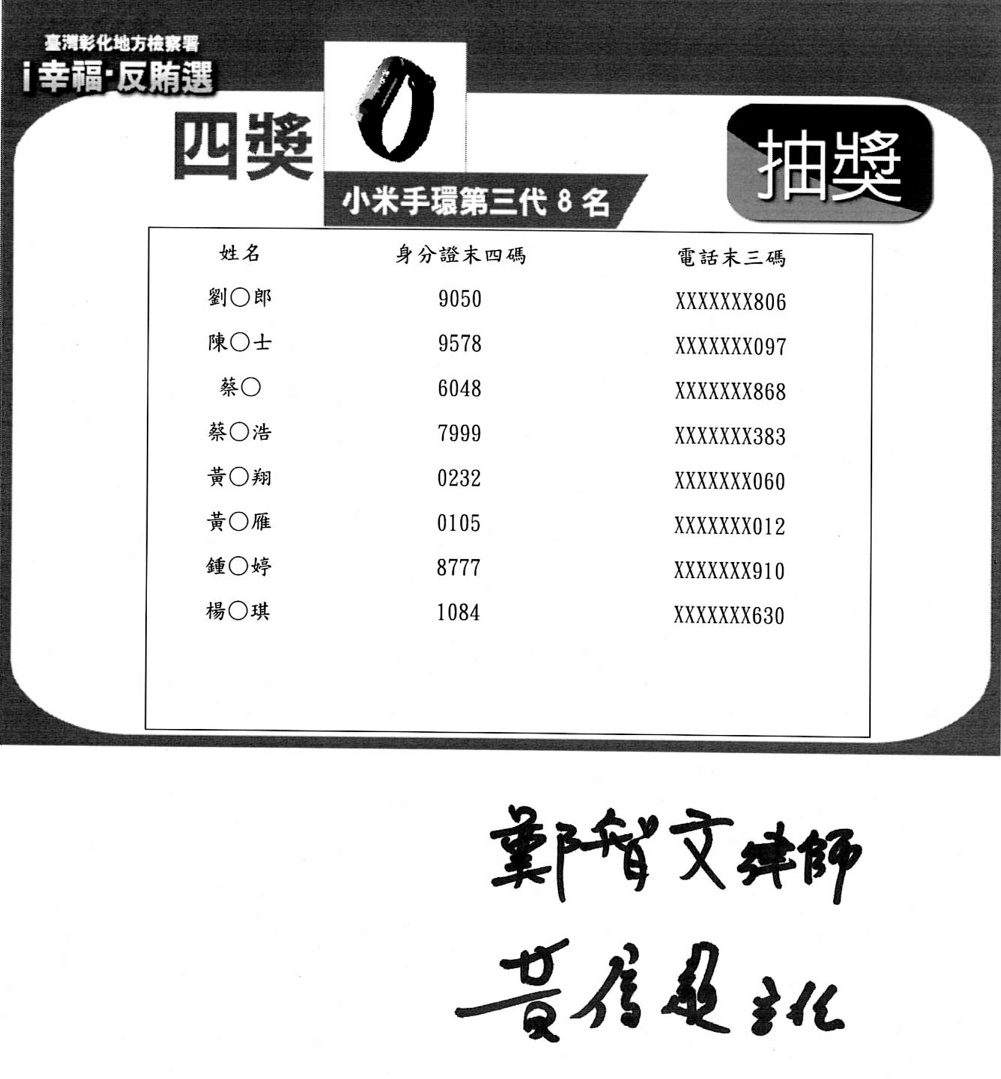 四獎